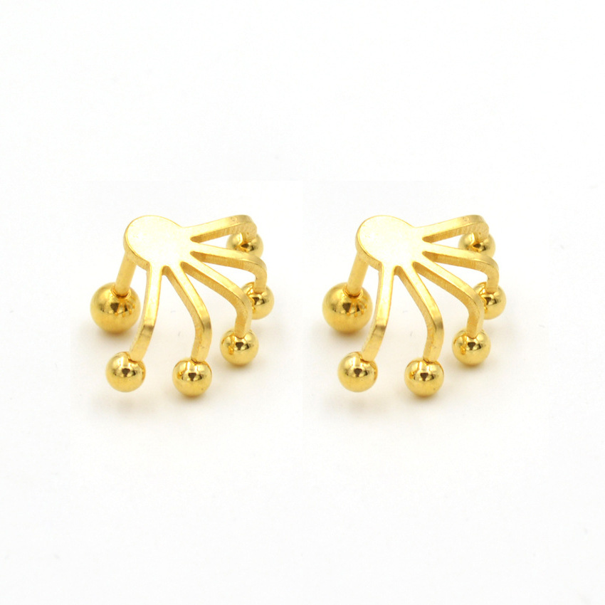 8pcs Stainless Steel Claw Stud Earrings for Men