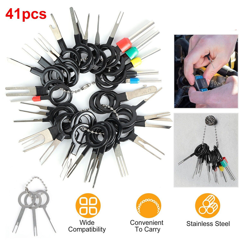 

41pcs/set Electrical Wire Plug Connector, Extractor, Wire Terminal Removal Tool, Car Wire Repair Tool