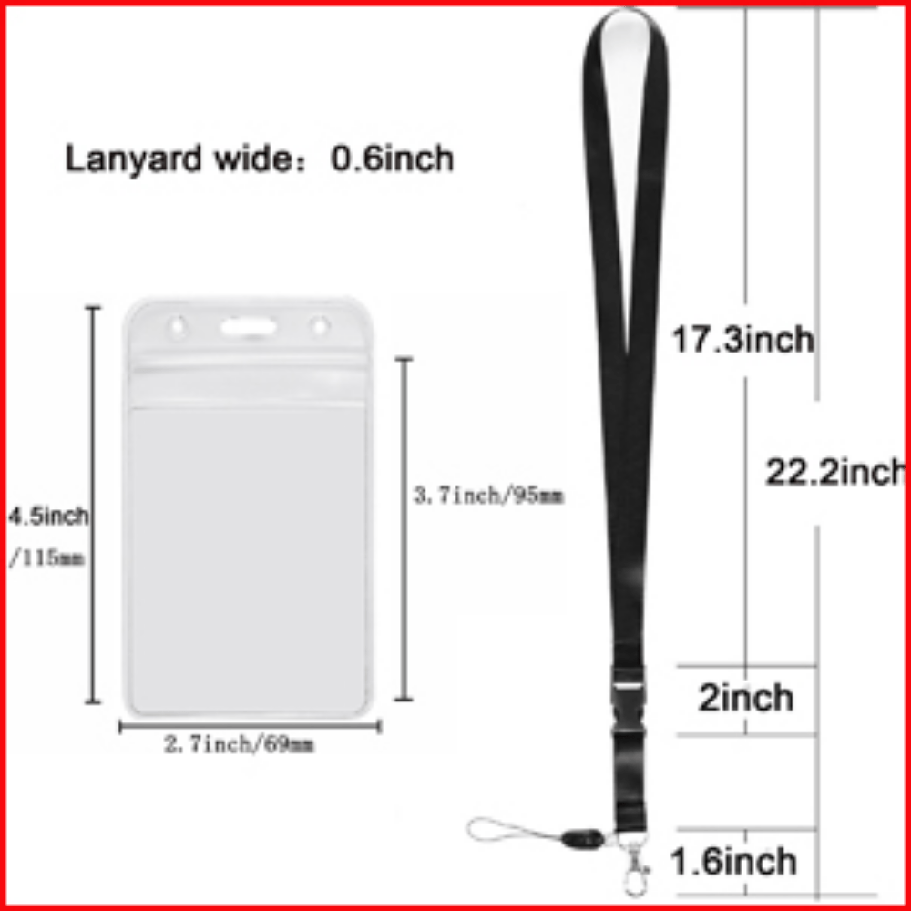 YOUOWO 10 Pack Lanyards Black Neck Lanyard Straps for Pen Cellphone ID Badges Holder Keys Office Name Badges ID Card Long Lanyard Strap for Whistles