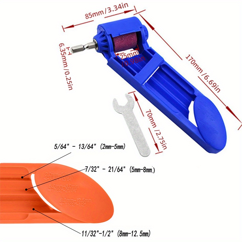 1 pièce Affûteur De Forets Portable Avec Meule, Utilisé Pour Affûter  Rapidement Et Facilement Les Clous Ou Les Forets, Toujours Tranchants Et  Prêts À L'emploi. Parfait Pour Les Meuleuses, Les Forets Et