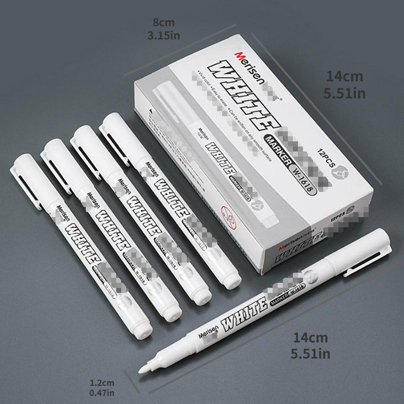 3/12 PCS White Marker Pen Alcohol Paint Oily Waterproof Tire