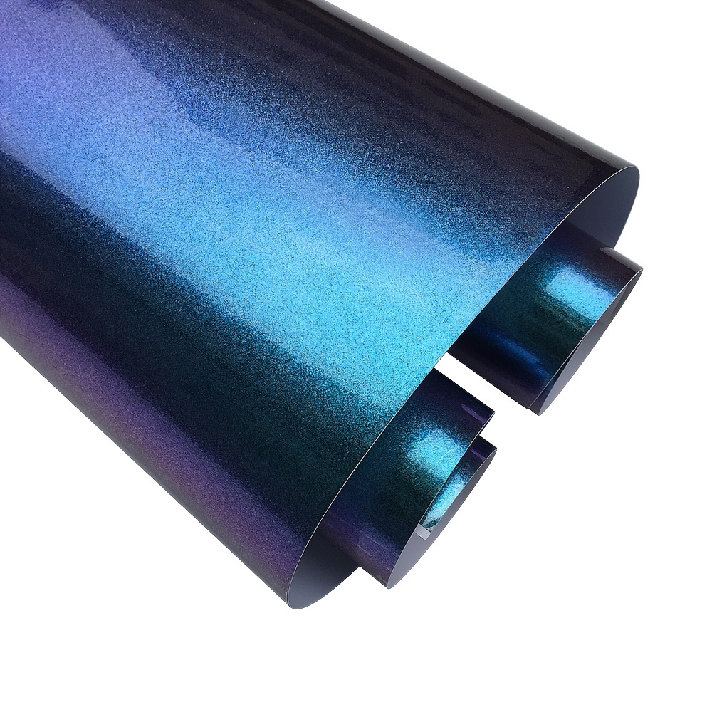 Vinyl Frog Chameleon Vinyl Wrap Matte Metallic Vehicle Film Purple to Blue Stretchable Air Release DIY Decals 12x60