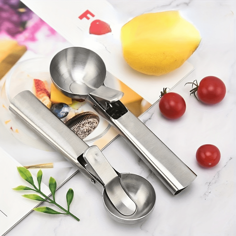 Stainless Steel Ice Cream Scoop with Trigger, Heavy Duty Ice Cream Scooper  for F