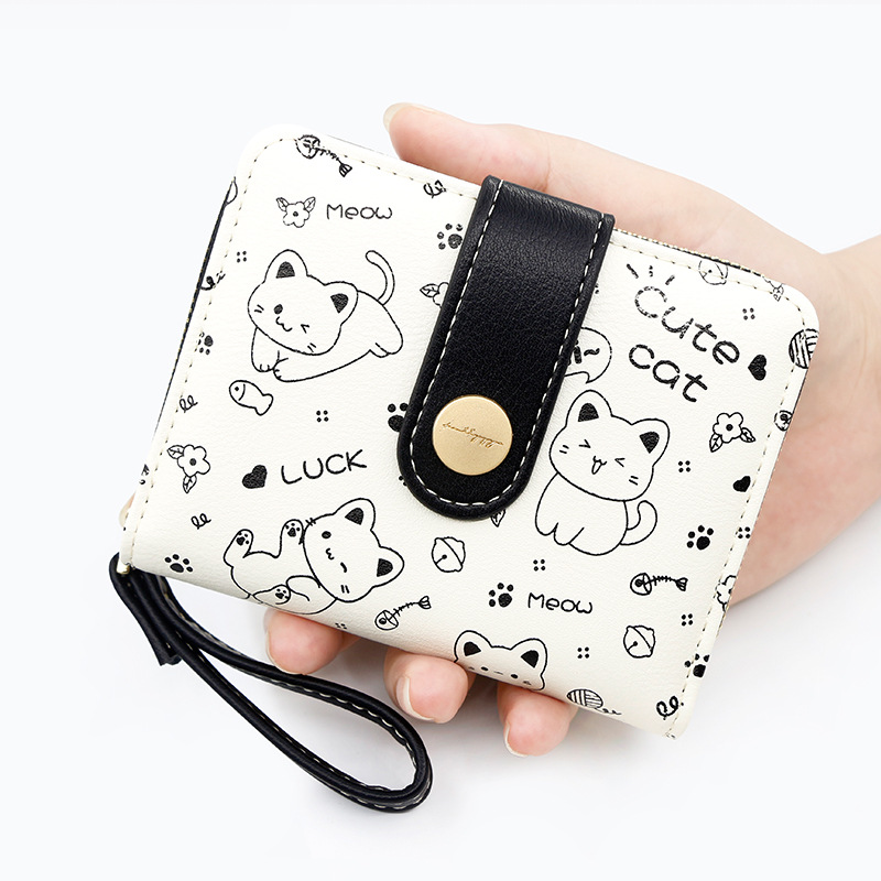 Cute Cat Shape Folding Handbag Hook Portable Women Bag - Temu