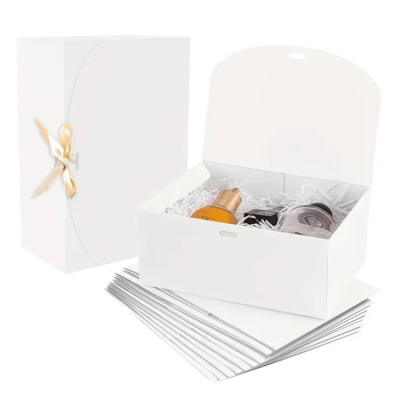 Una Caja De Regalo Grande Y Cajas De Regalo Blancas Imagen de archivo -  Imagen de regalo, cinta: 75525421