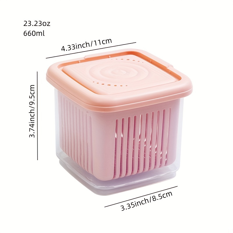 Storage Box With Flip-Top Lid - Pink