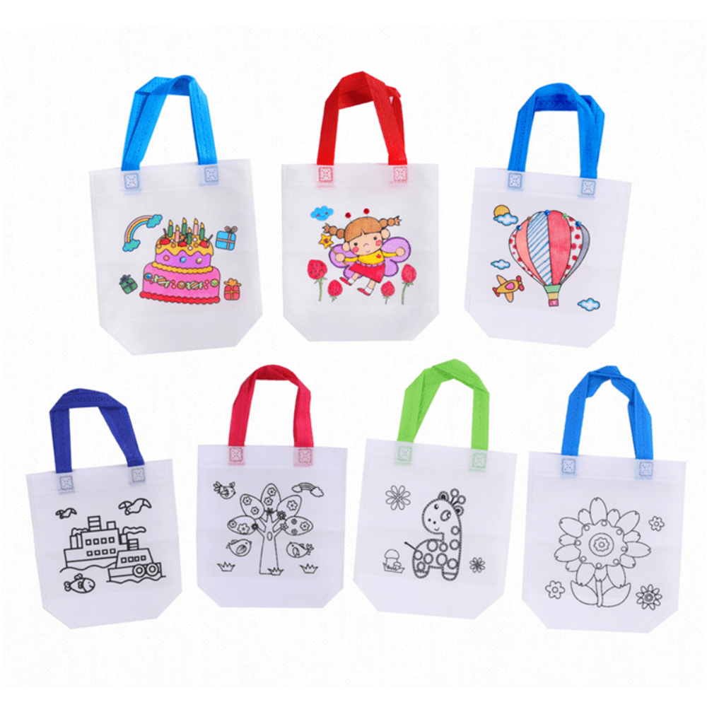 DIY Graffiti Bags Handmade Painting Non-Woven Bag for Children Arts Crafts  Color Filling Drawing Toys Kindergarten Handbags Gift - AliExpress