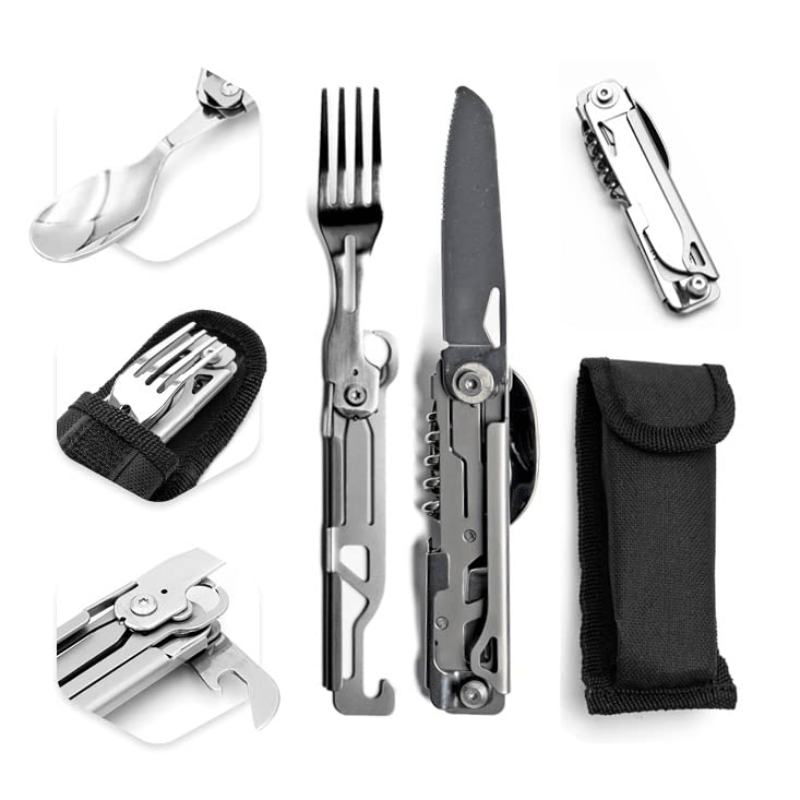 Portable Polished Stainless Steel Can Openers Camping Survival Can Opener  Multi-function Can Opener Opener Folding