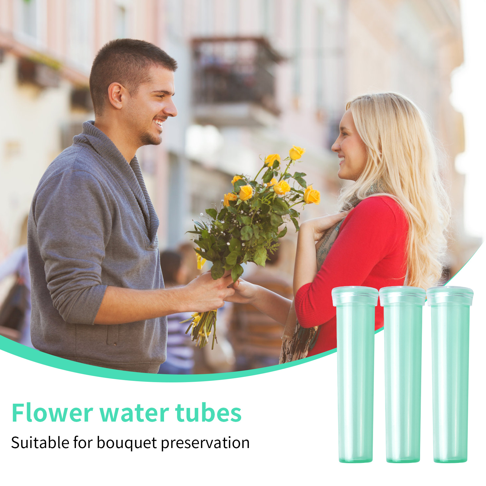 Flower Water Tube Flowal Tubes Plastic Flower Vials Planter - Temu