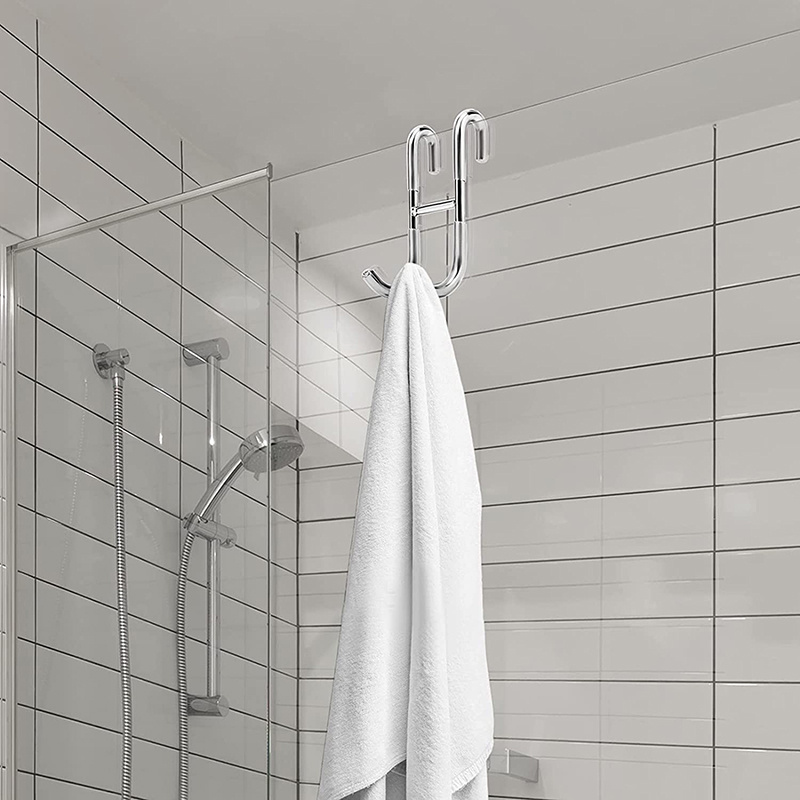 Stainless Steel Shower Door Hooks Door Back Hooks Towel - Temu