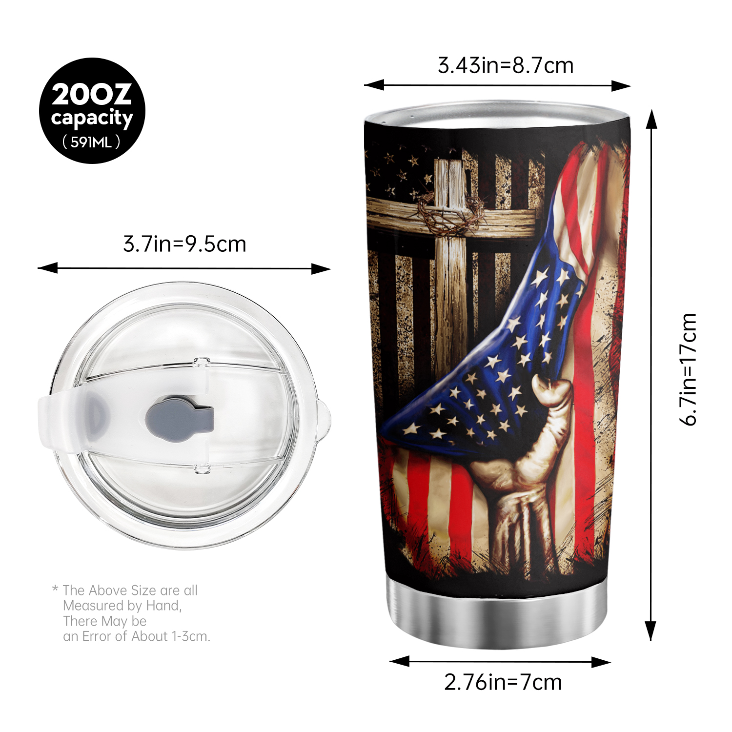 Tumbler for Men American Flag Patriotic Coffee Tumbler for Men 20