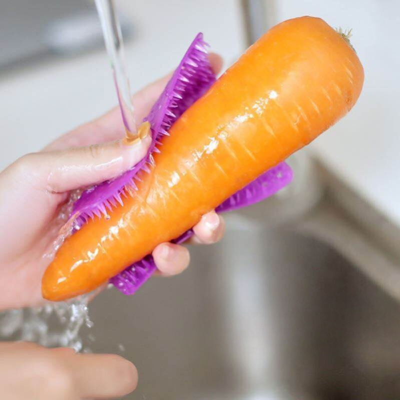1pc Carrot Shaped Vegetable Cleaning Brush, Multifunctional