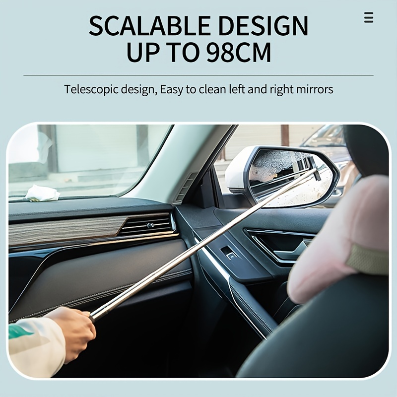 Car Rearview Mirror Wiper Telescopic Auto Mirror Squeegee - Temu Canada