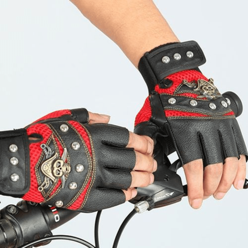 Leather Gloves Punk - Temu
