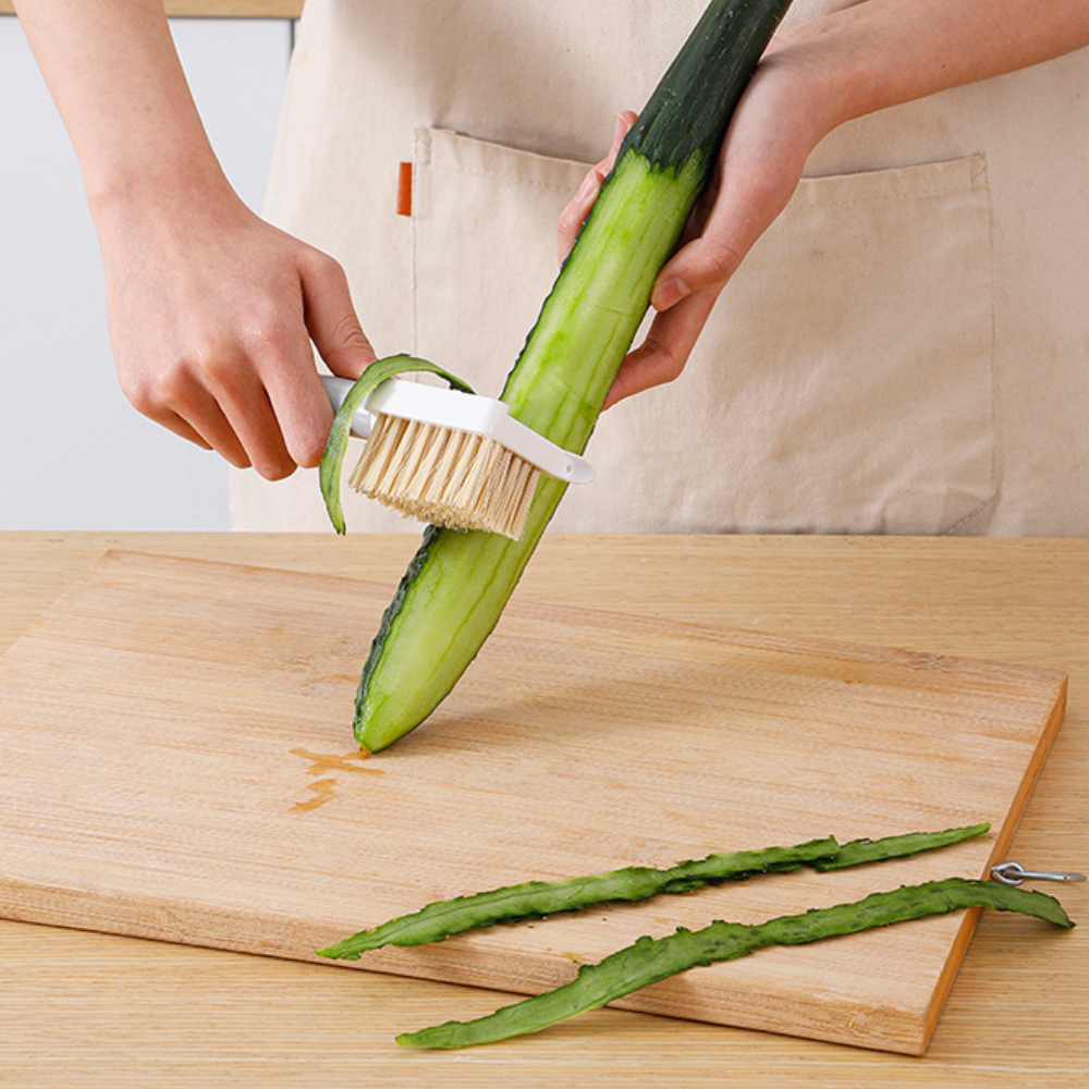 Multifunctional Cleaning Brush For Vegetables And Fruits, With Peeler,  Kitchen Gadgets