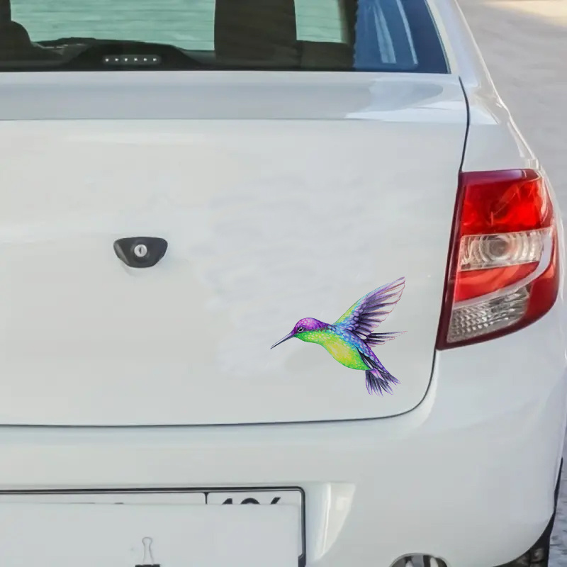 Beautiful Vibrant Colored Hummingbird Art Funny Car Sticker - Temu