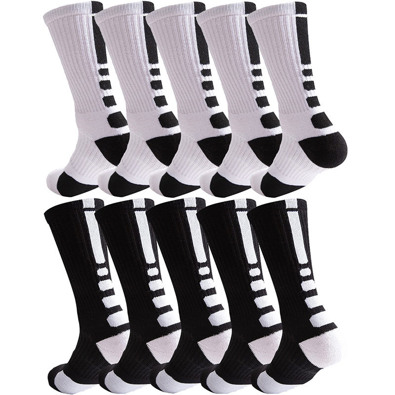 Black 3 pares de calcetines de baloncesto, calcetines deportivos