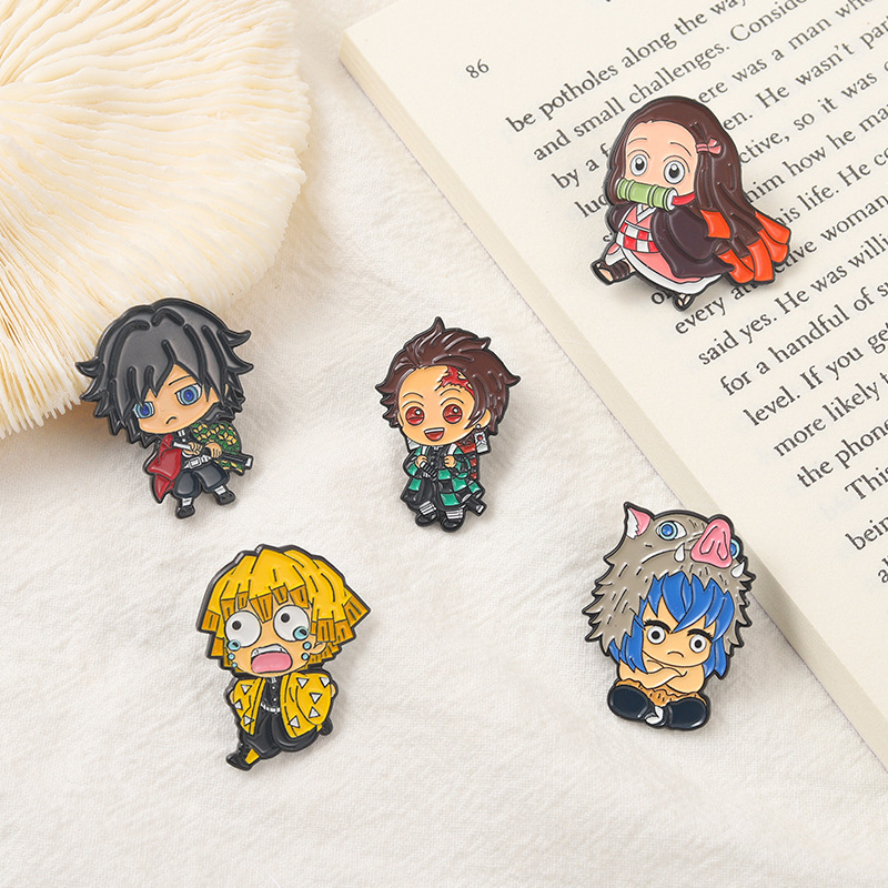 Anime Characters Cartoon Brooch Pins for Men