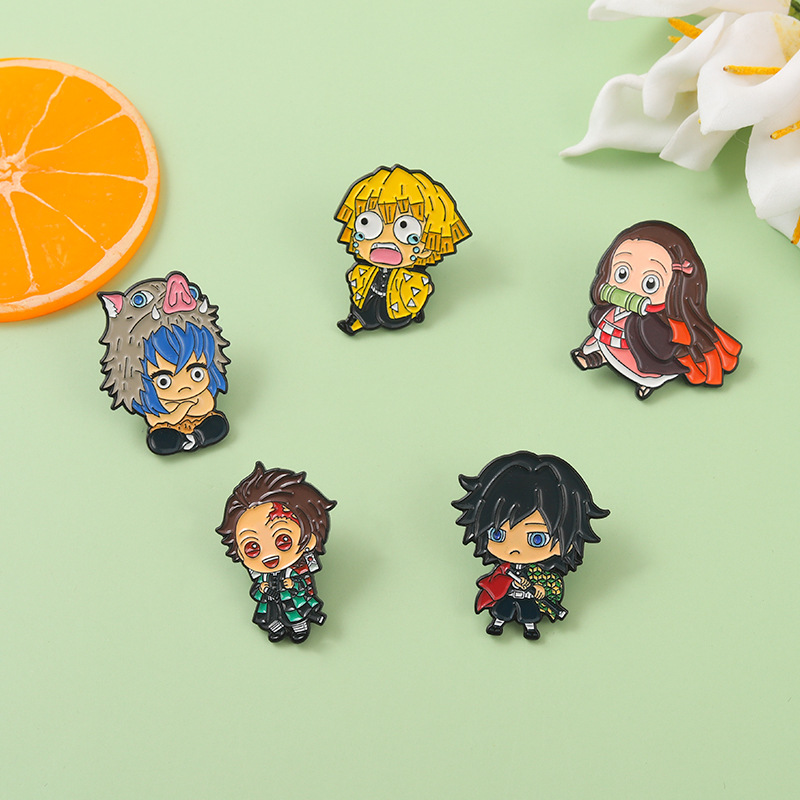 Anime Characters Cartoon Brooch Pins for Men