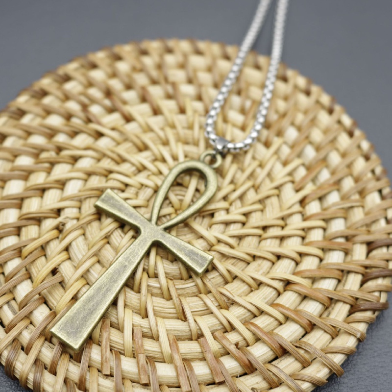 Mens gold outlet ankh necklace