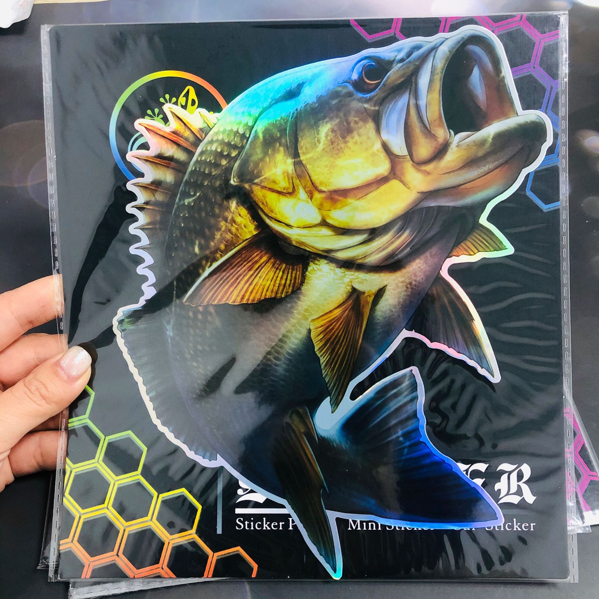 50pcs Fishing Outdoors Themed Waterproof Sticker Pack Bass Fish Stickers  Set