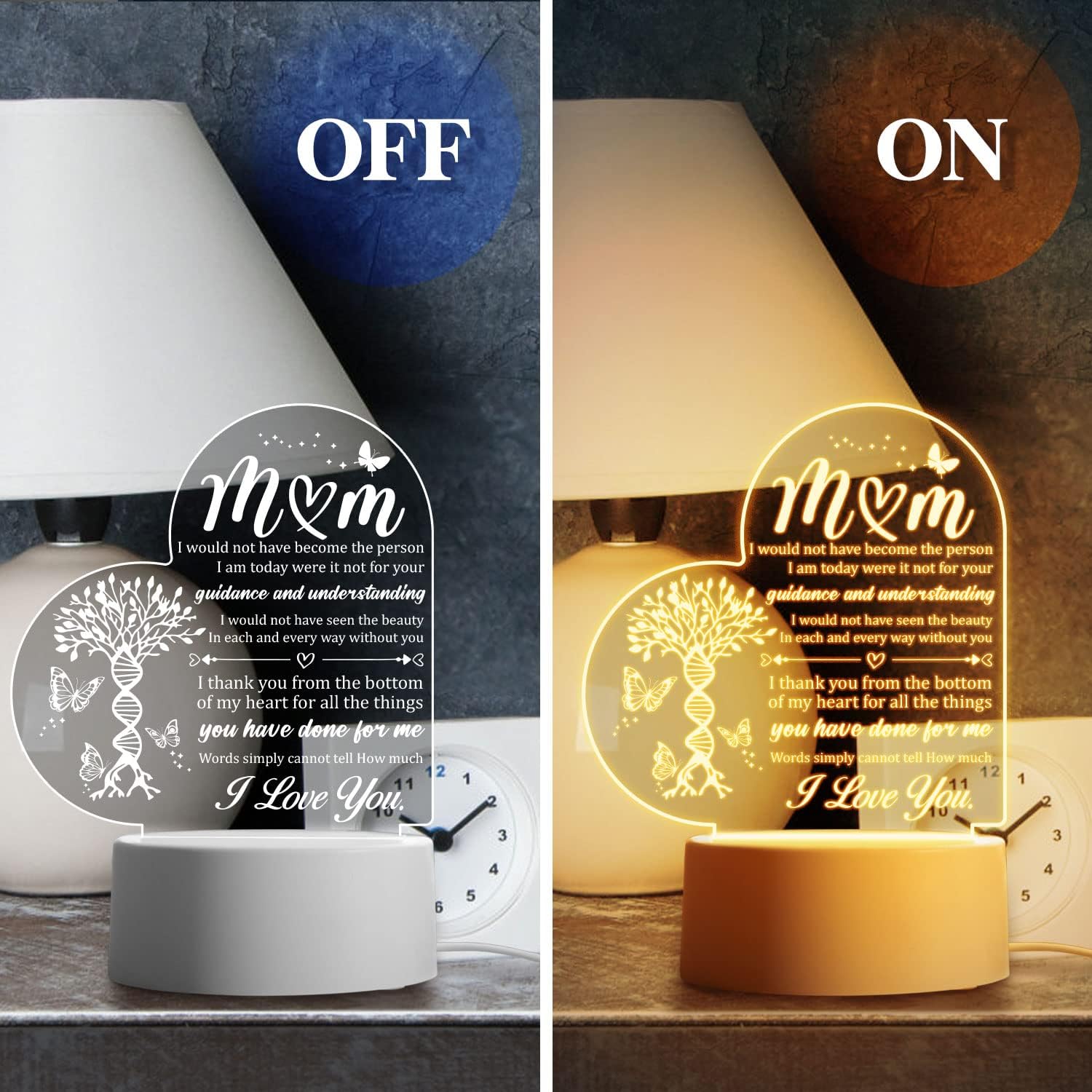 Christmas Gifts for Mom from Daughter Son- Mom Birthday Gifts Night Light