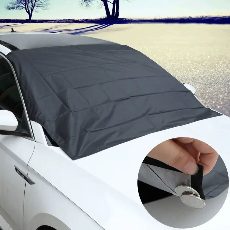 Auto-Sonnenschutz Schnee-Blockierung Auto-Windschutzscheibenabdeckung 6  Magnete Halbabdeckung Oxford-Tuch Sonnenschutz-Tuch - Temu Germany