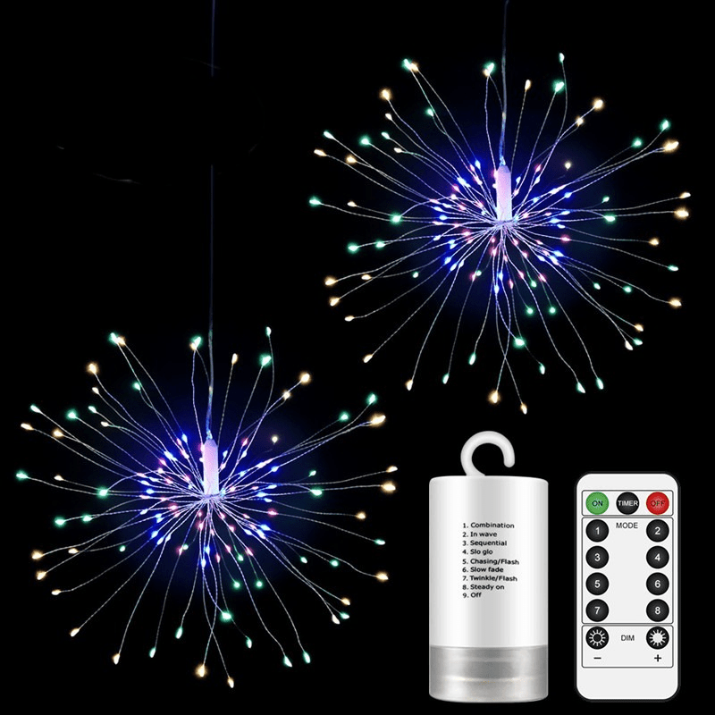 Christmas tree lights exploding star 120LED remote control