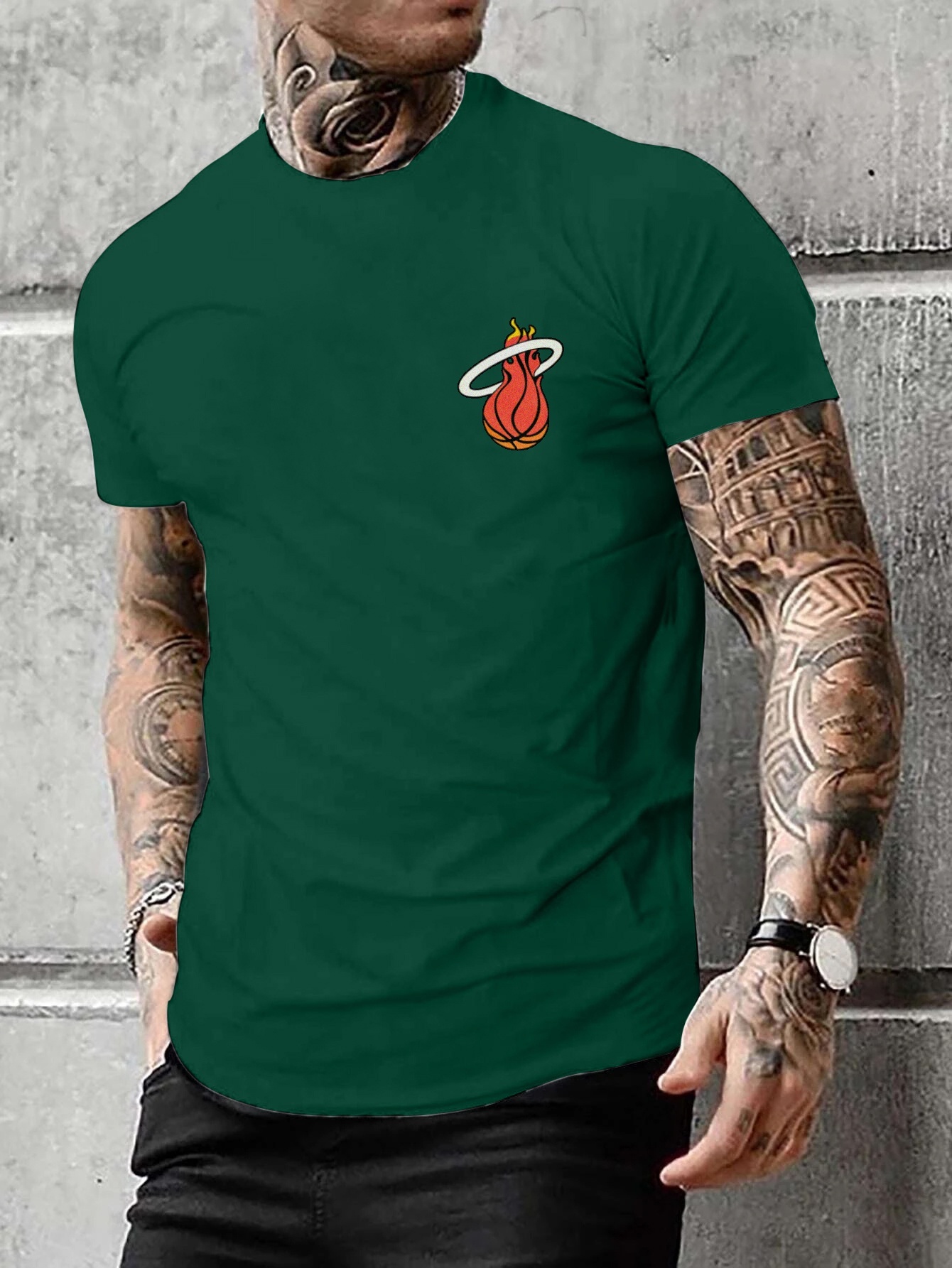 NBA Men Olive Green Printed Toronto Raptors T-shirt