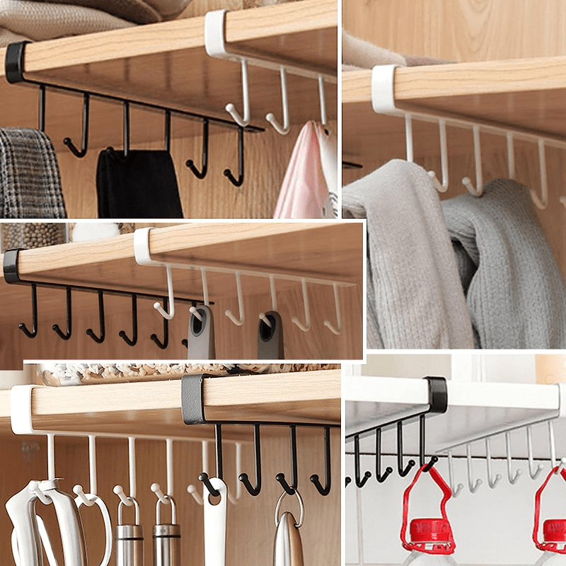 Hanging Under-cabinet Multipurpose Rack Storage Rail, Under-shelf