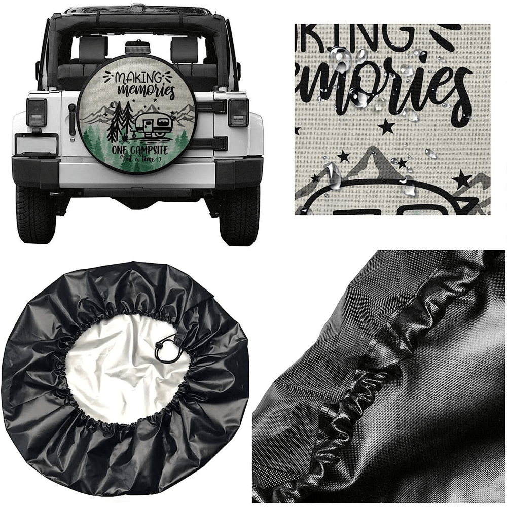 Making Memories One Campsite At A Time Spare Tire Cover Wheel Protectors  Covers Weatherproof Universal Fit For Rv Suv Truck Camper Travel Trailers  Temu United Arab Emirates