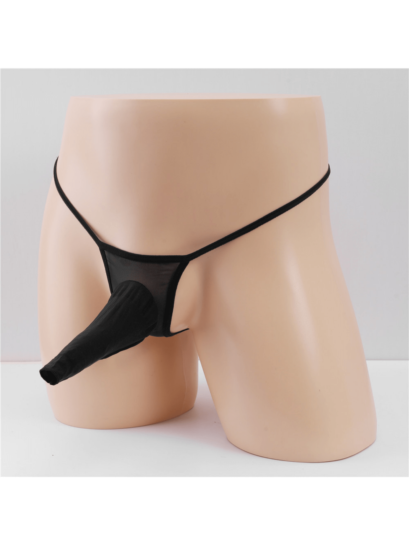 Sexy Men Tear Drop T-back Underwear Mini Skinny Panties Ice Silk G-string  Tangas