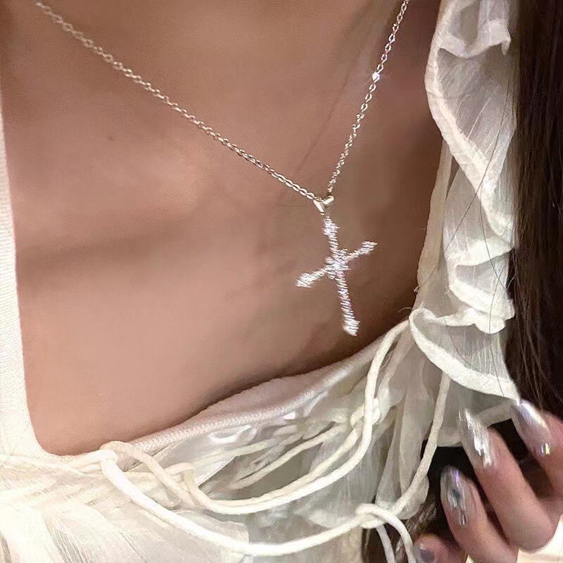 Trendy cross store necklace