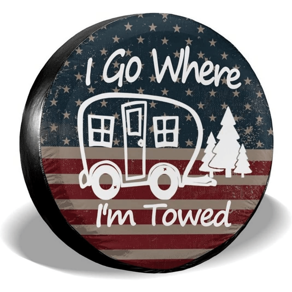 Foruidea Stand for The Flag, Kneel for The Cross Spare Tire Cover Wate - 2