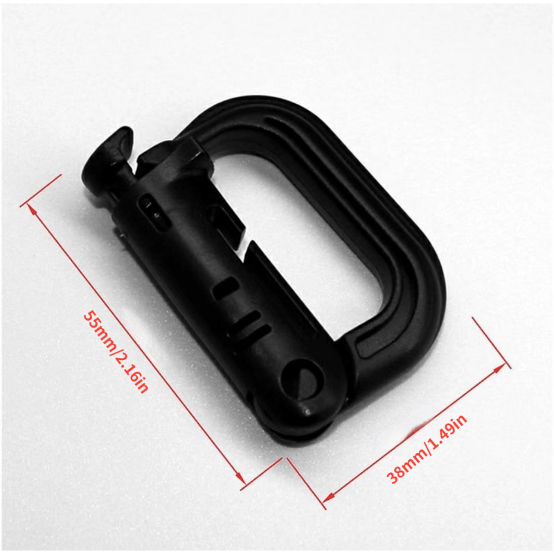 Attach Plasctic Shackle Carabine D ring Clip Molle Webbing - Temu