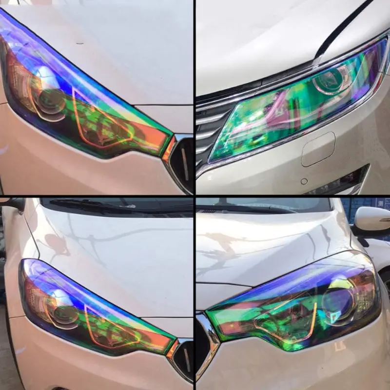 Chameleon Clear Car Headlight Tint Film Tail Fog Light Vinyl Wrap  Accessories