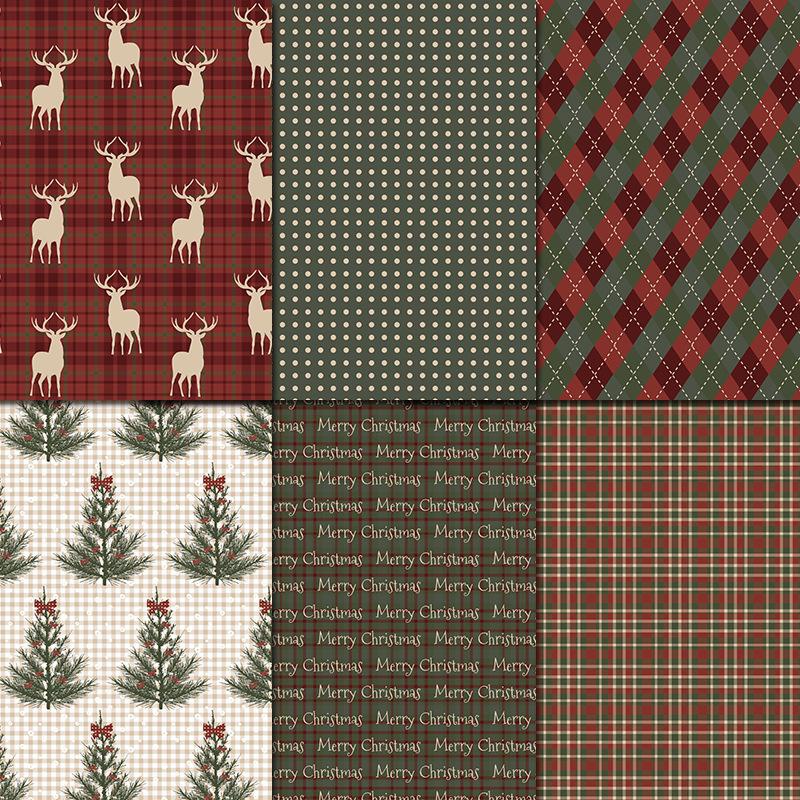 Scrapbook Paper Pad Christmas Pattern Cardstock - Temu