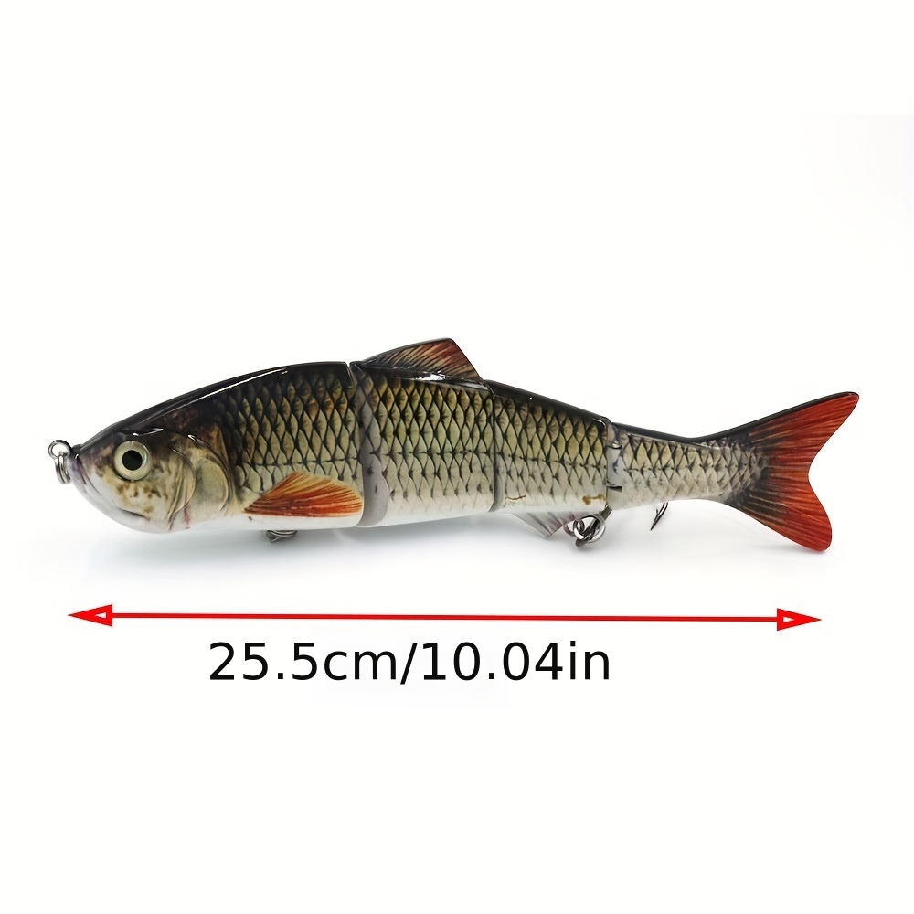 Super Big Size 4 Segments Artificial Fish VIB Fishing Lures 255cm 135g Deep  Diving Great Realistic Laser Musky Fishing Bait Hooks1441568 From 12,83 €