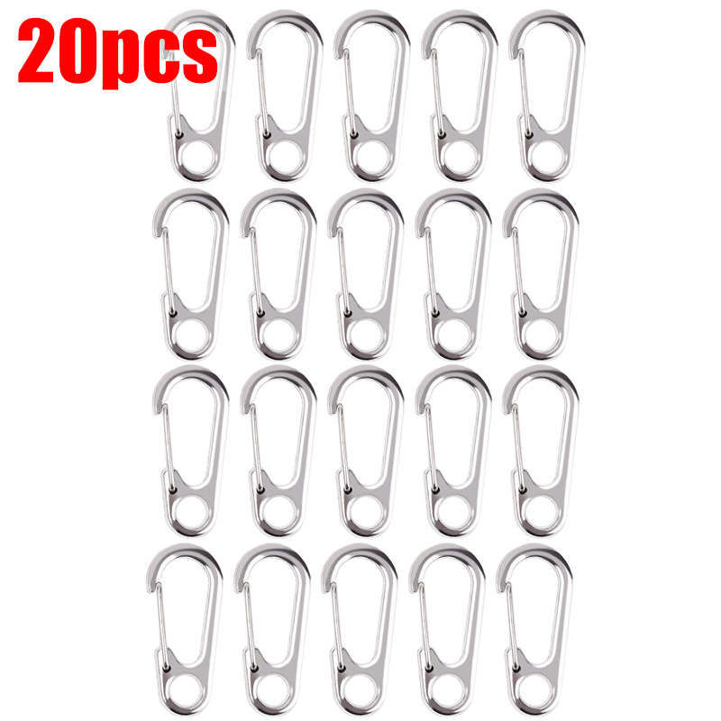 10/20pcs Alloy Mini Carabiner Keychain for Outdoor Activities