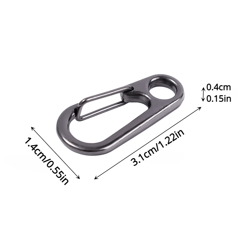 10/20pcs Alloy Mini Carabiner Keychain for Outdoor Activities