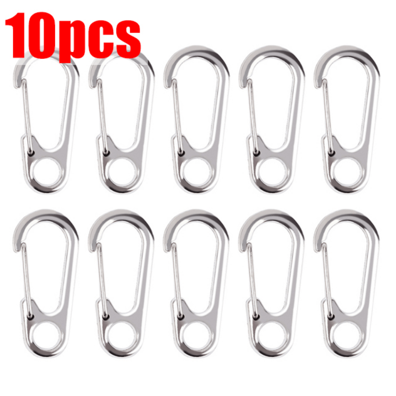10/20pcs Alloy Mini Carabiner Keychain for Outdoor Activities