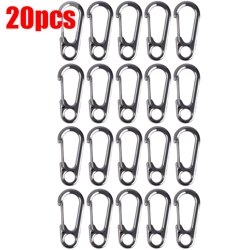 10/20pcs Alloy Mini Carabiner Keychain for Outdoor Activities