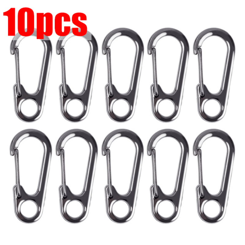10/20pcs Alloy Mini Carabiner Keychain for Outdoor Activities