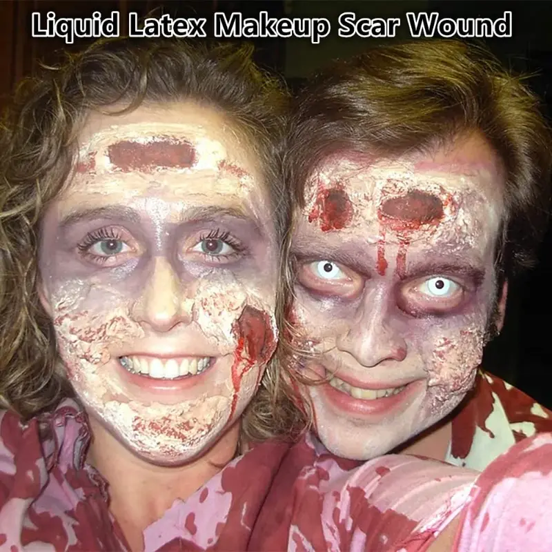 Liquid Latex Makeup, Halloween Makeup Monster Zombie Special Effects Makeup  For Scar Cut Wound Peeling Skin Wrinkles Stipples Burns Blisters, Light Fl
