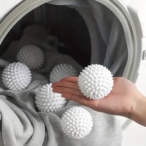  Bolas de lana blanca para secador – Bolas de lana para secador  – 8 unidades de secador de lana reutilizable Natrual de tela para máquina  de secado de ropa (bolas de