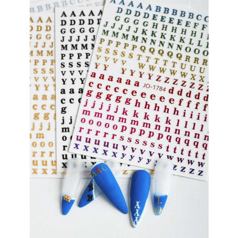 26 English Alphabet Number 3D Self-adhesive Nail Art Decals