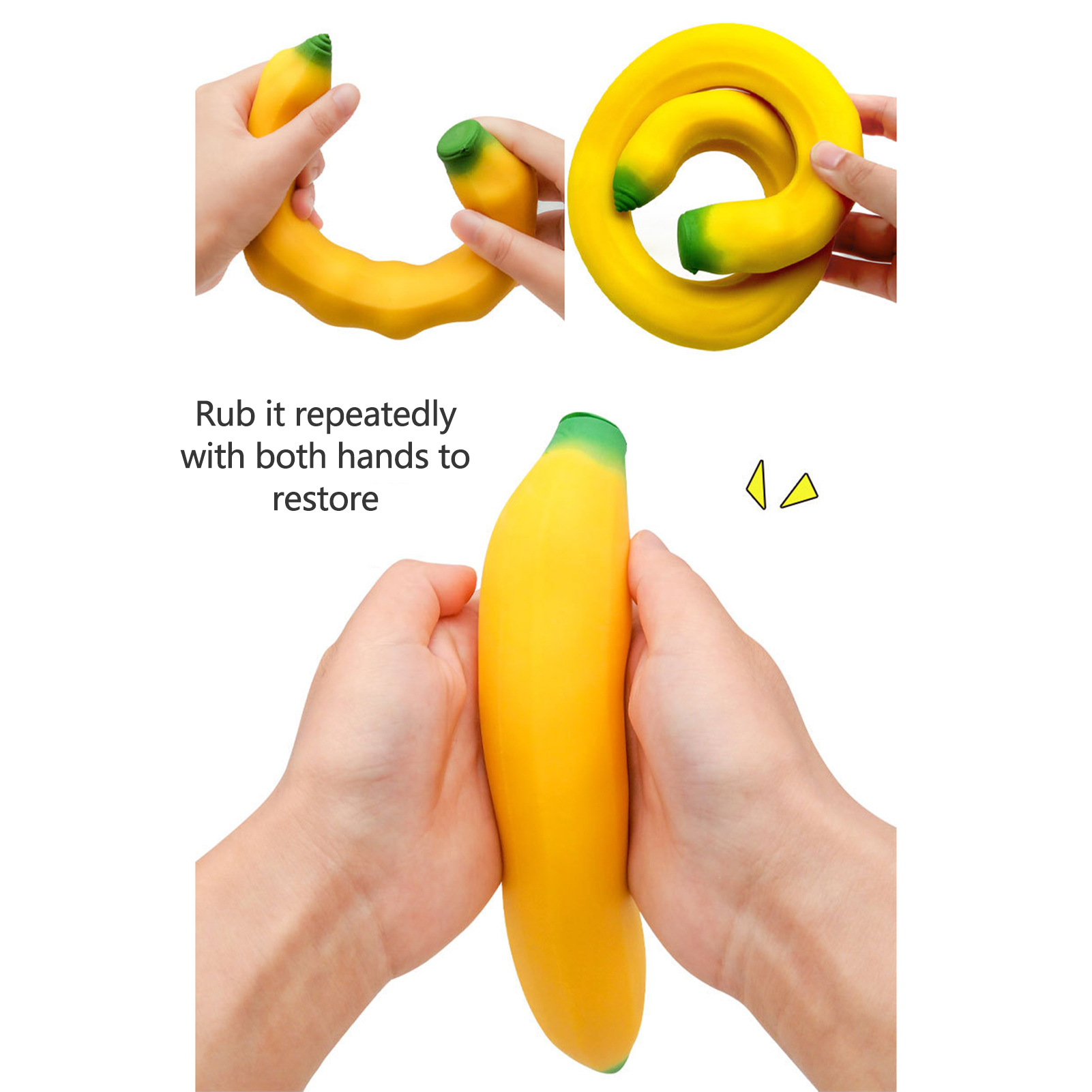 JA-RU Plátano elástico, zanahoria y osito gomoso. Juguetes sensoriales  (paquete de 3) Juguetes para aliviar el estrés | Juguetes para ansiedad  para