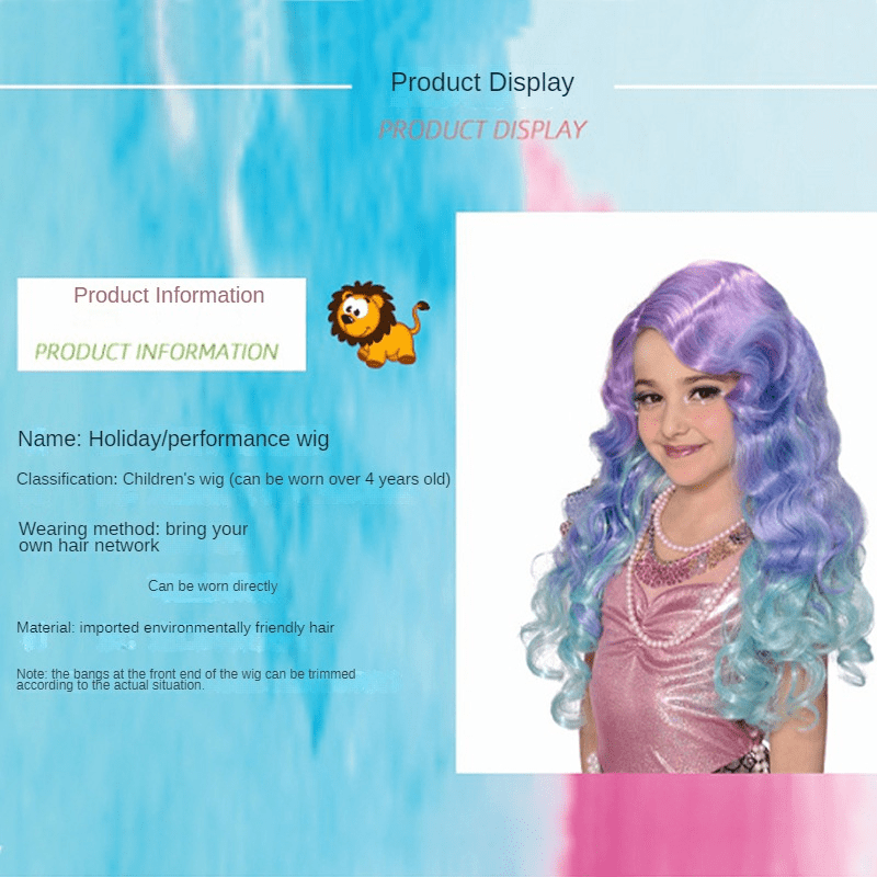 Blue glitter outlet wig