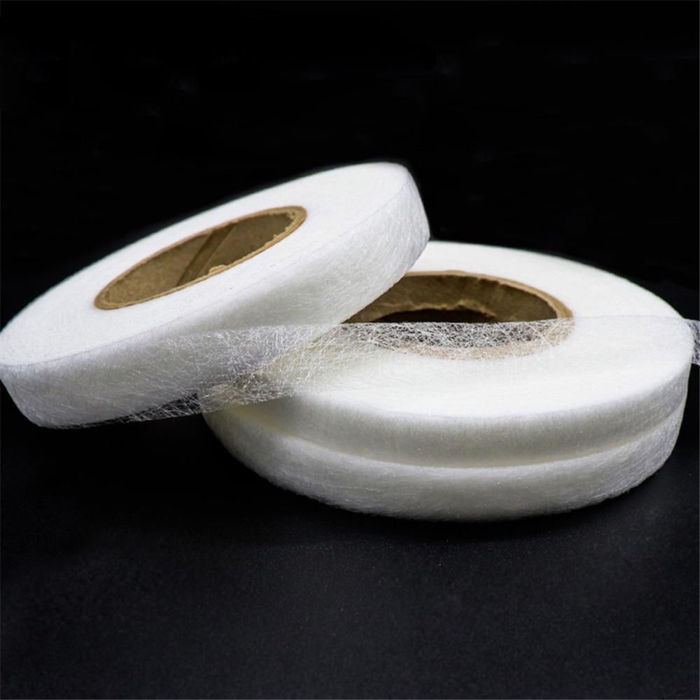 54 Yards Adhesive Hemming Tape Iron On Sewing Fabric Fusing Tape 1cm White  