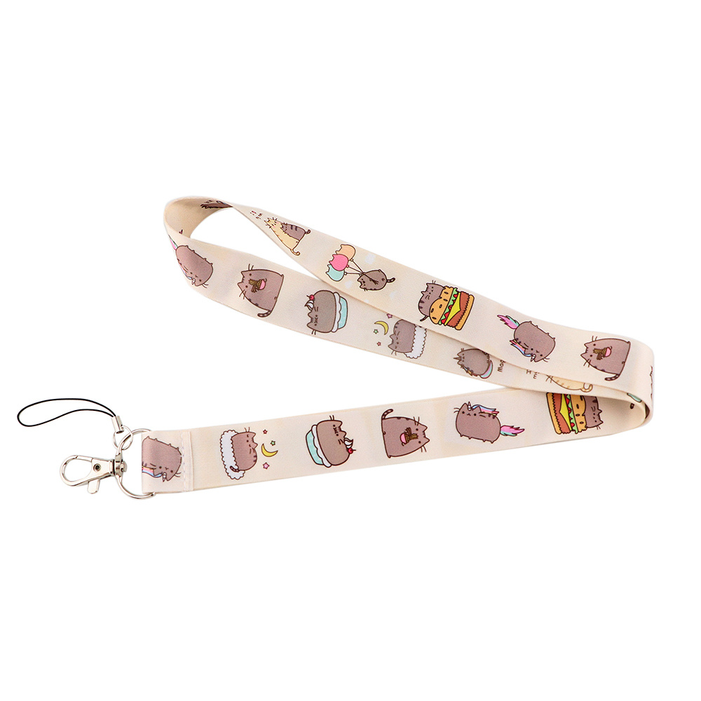 Cute Cat Lanyard for ID Credit Bank Card Cover Badge Holder Business Keychain Phone Charm Key Lanyard Accessories,Mobile Phone Accessories,Cell